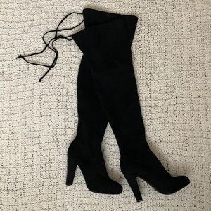Over the knee heel boots, size 6